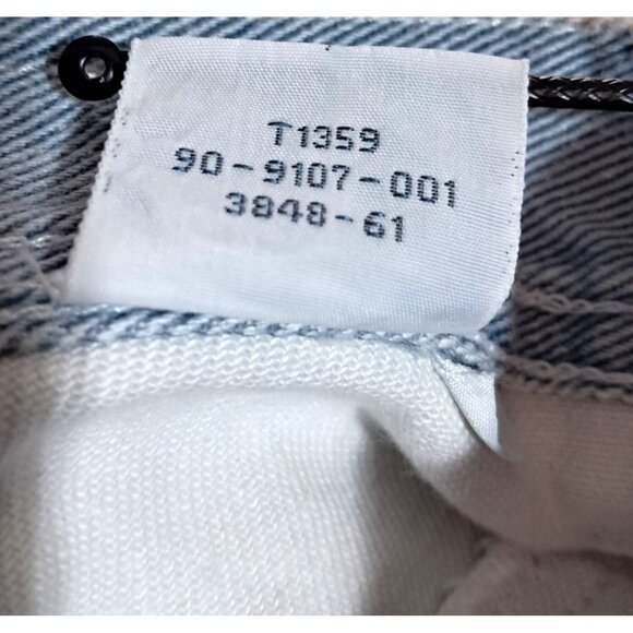 Vintage 90s Together! Tropical Print Denim Shorts Size M Cotton - Picture 9 of 11